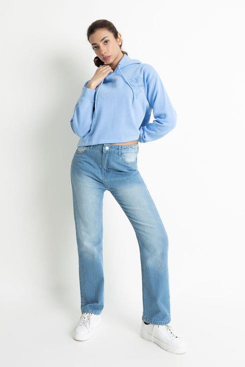 The Blue Embroidered Hoodie